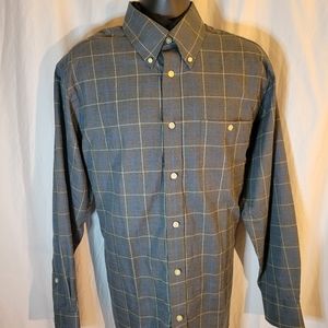 Men's Large Orvis grey plaid flannel